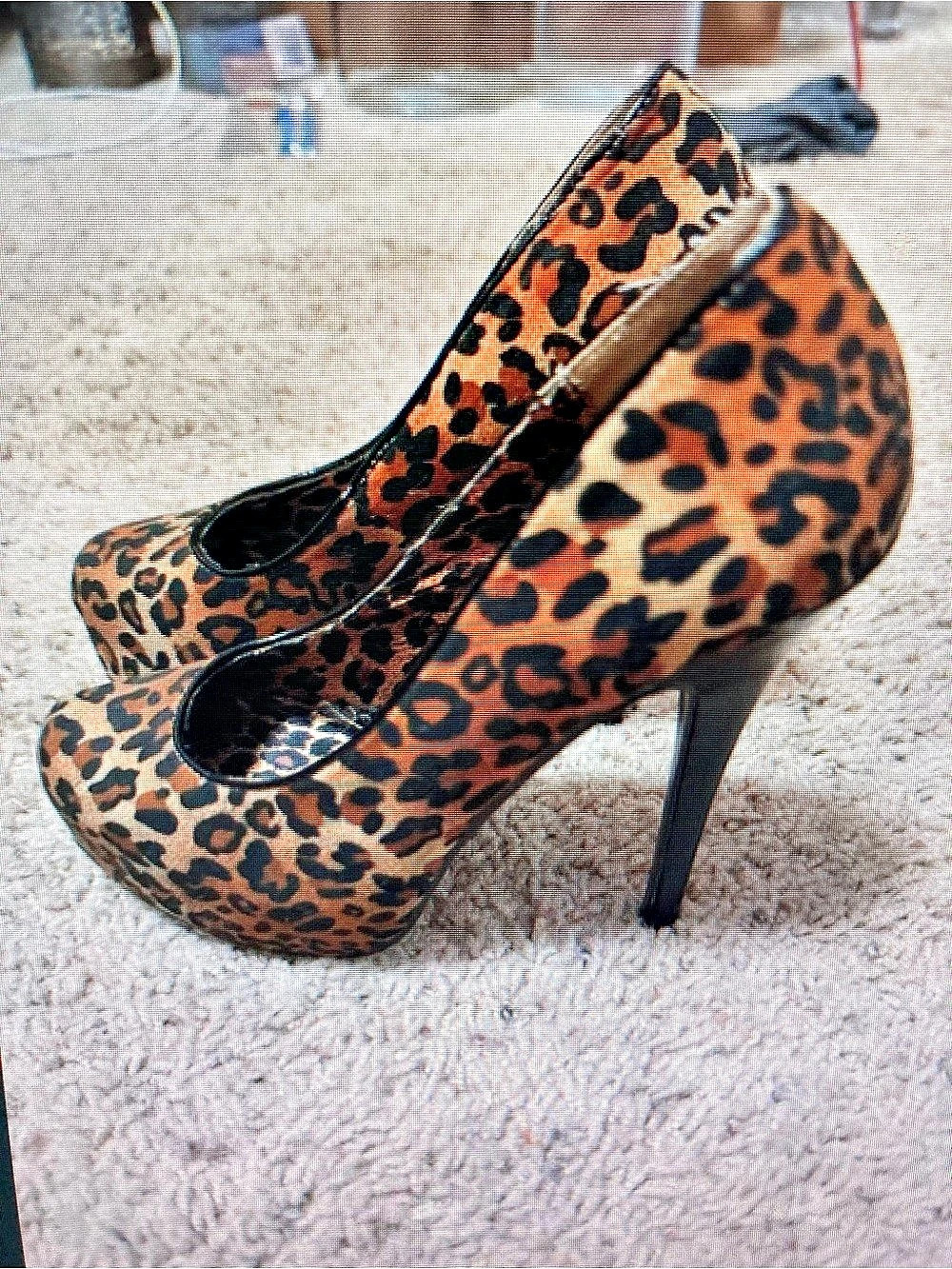 Leopard Print Platform Heels